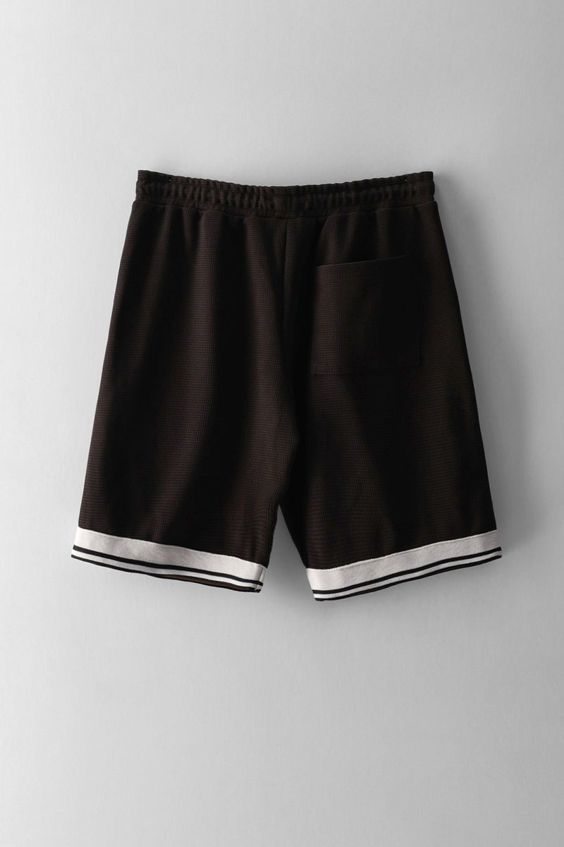 Boys Textured Sports Short - Chocolate