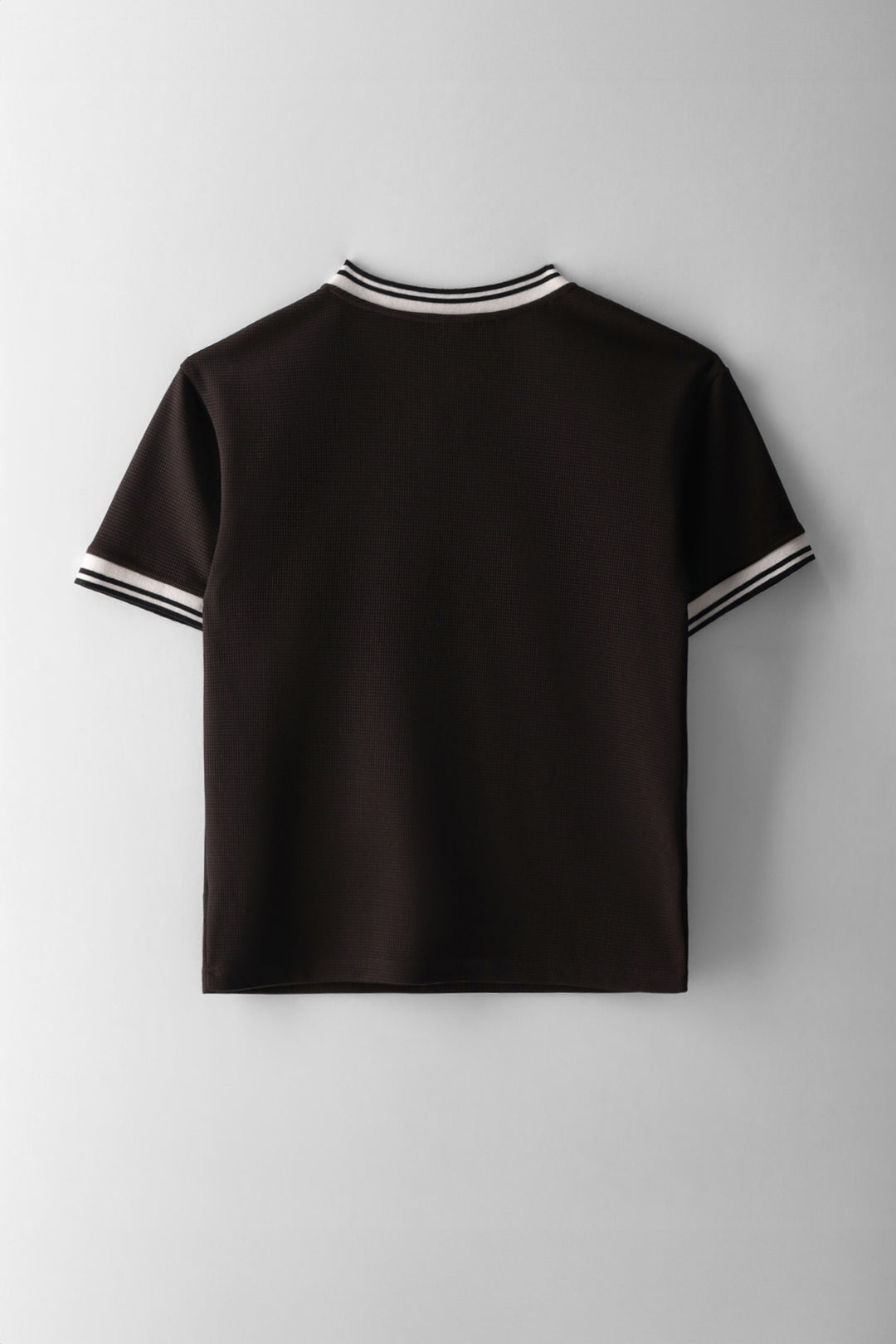 Boys Textured Oversized Sports T-Shirt - Chocolate