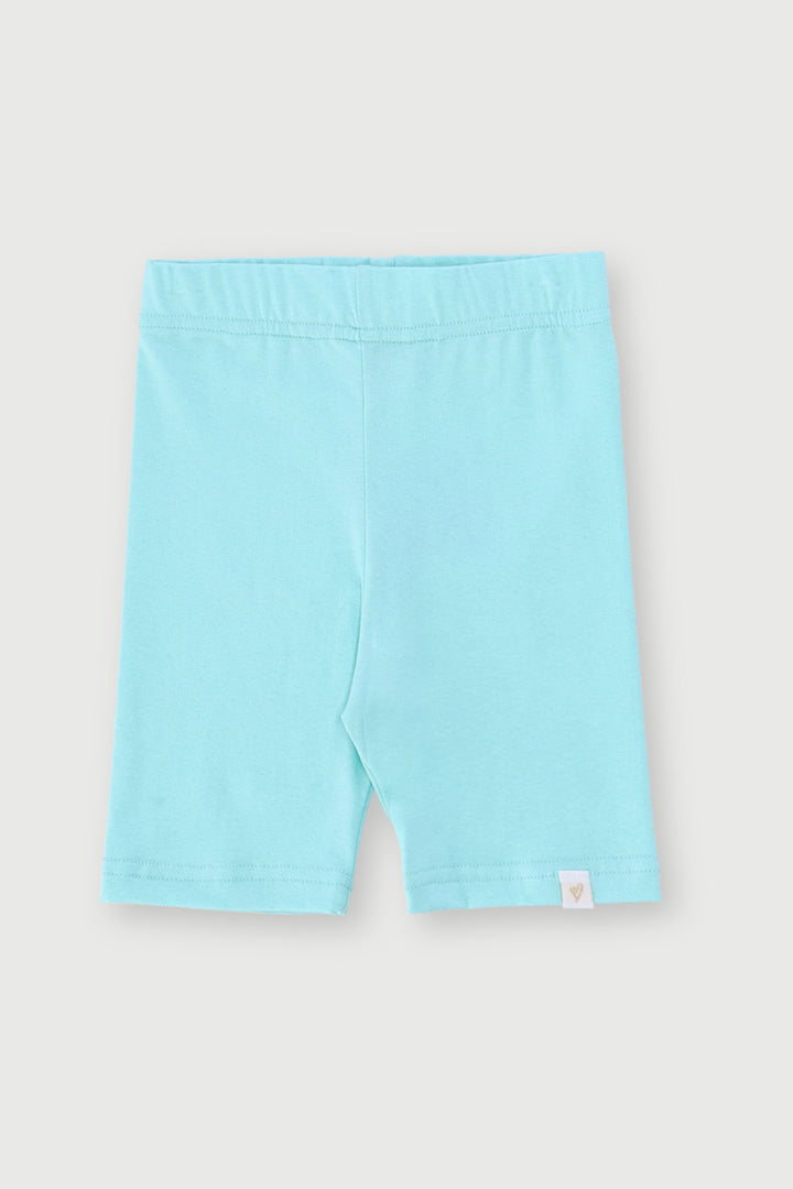 Pre-Girls Plain Cycle Shorts - Aqua
