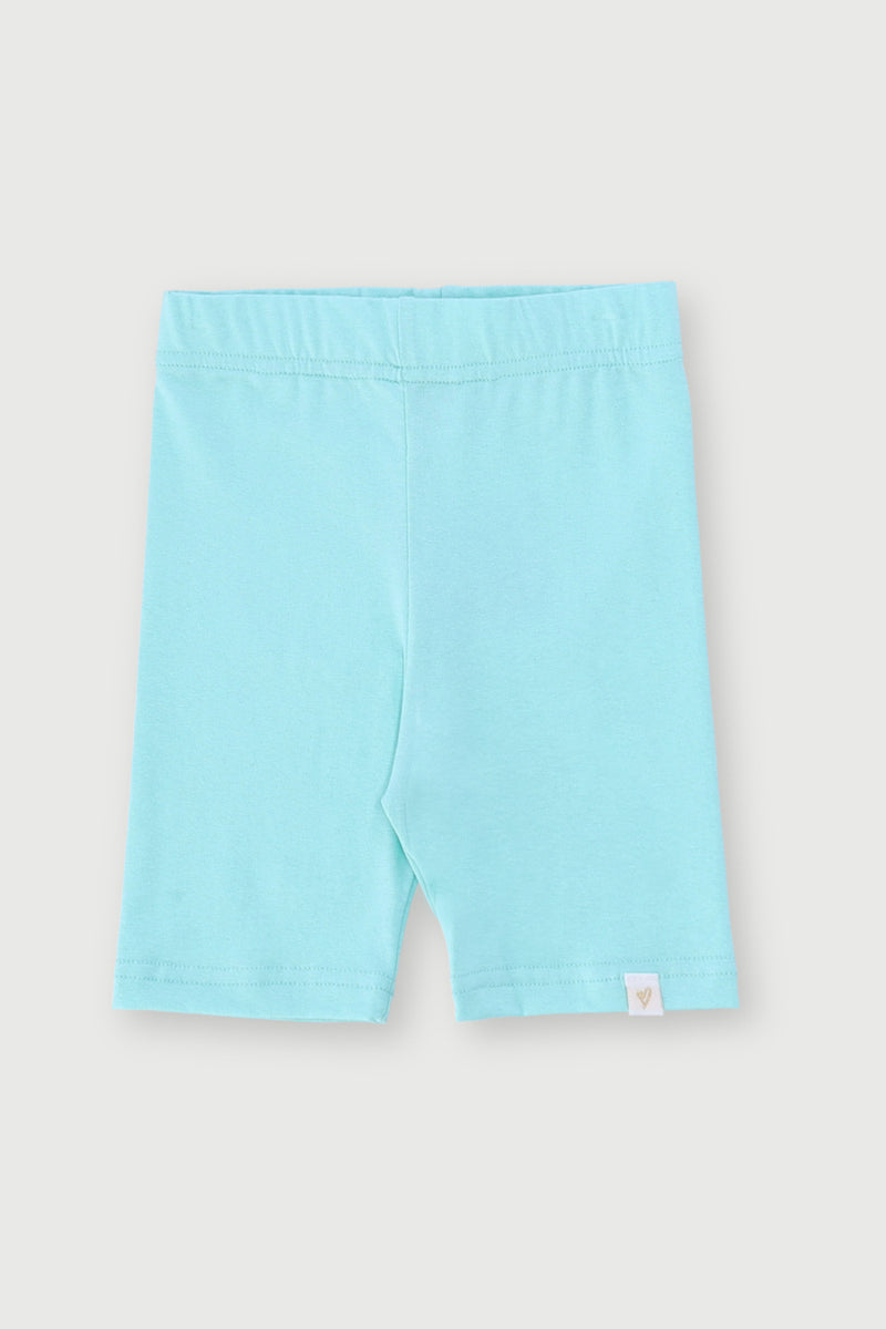 Pre-Girls Plain Cycle Shorts - Aqua