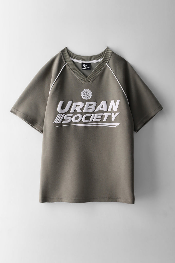 Boys Scuba Oversized Sports T-Shirt  - Sage