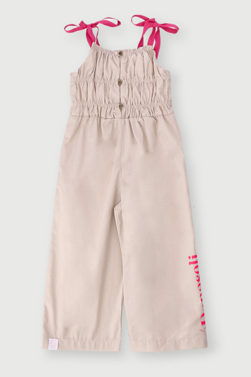 Pre-Girls Danasoli Long Dungaree - Stone