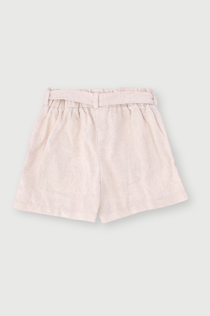 Pre-Girls Danasoli Paperbag Shorts - Stone