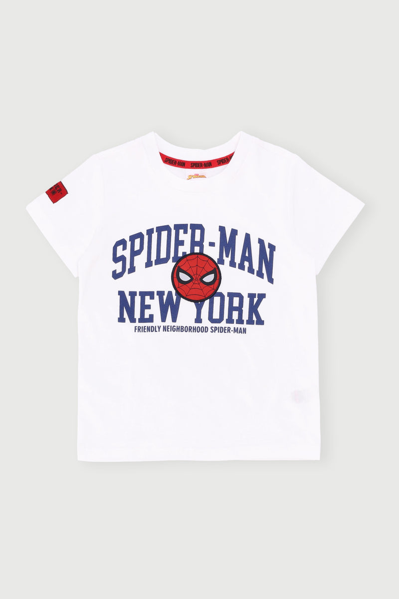 Pre-Boys New York Applique Tee - White