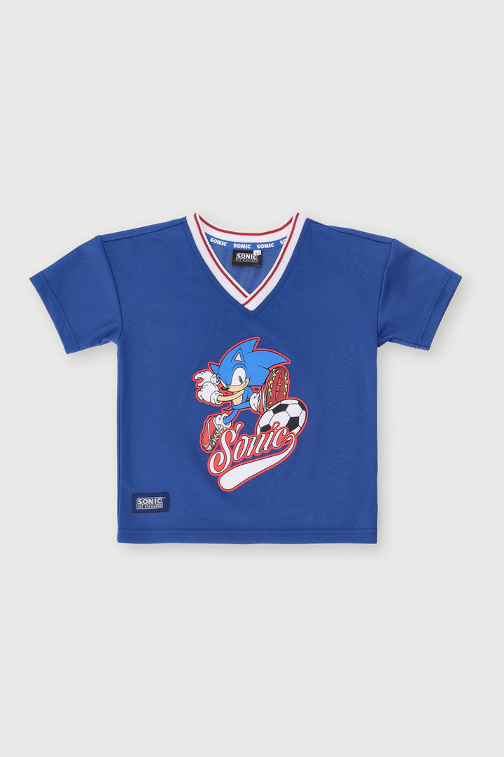 Pre-Boys Sonic Mesh Tee - Blue