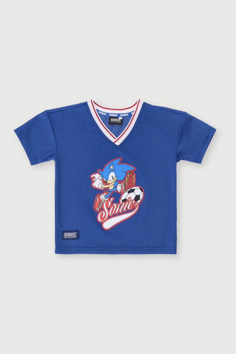 Pre-Boys Sonic Mesh Tee - Blue