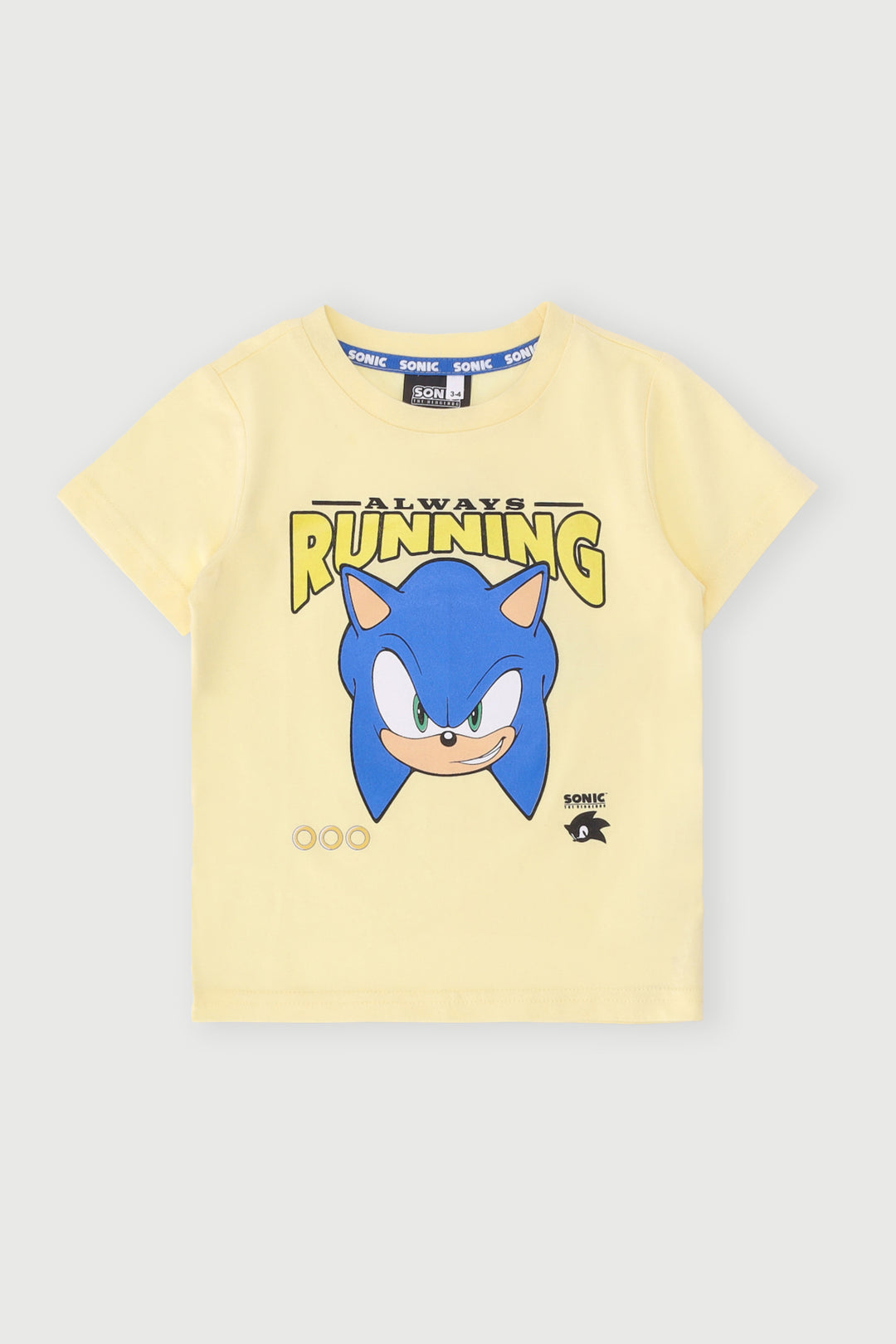 Pre-Boys Short Sleeve Sonic Tee - Yellow