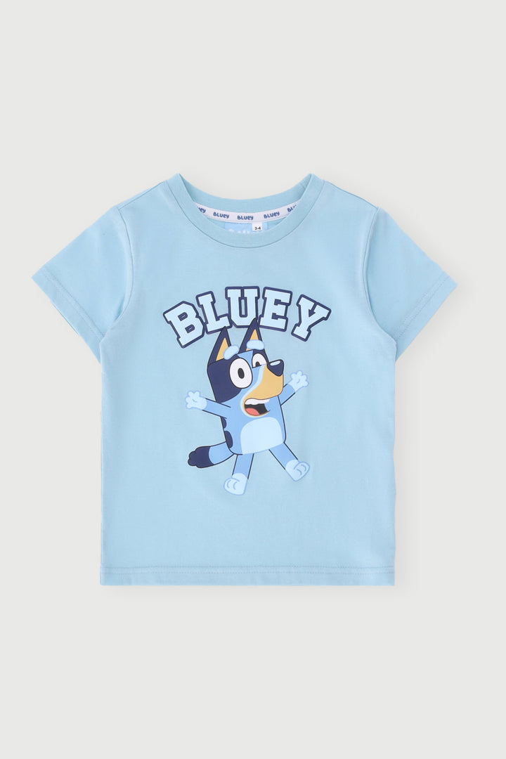 Pre-Boys Short Sleeve Bluey Tee - Light Blue