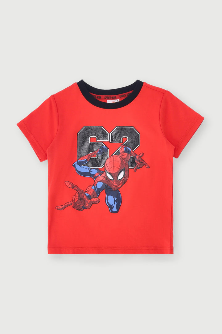 Pre-Boys Spiderman Tee - Red