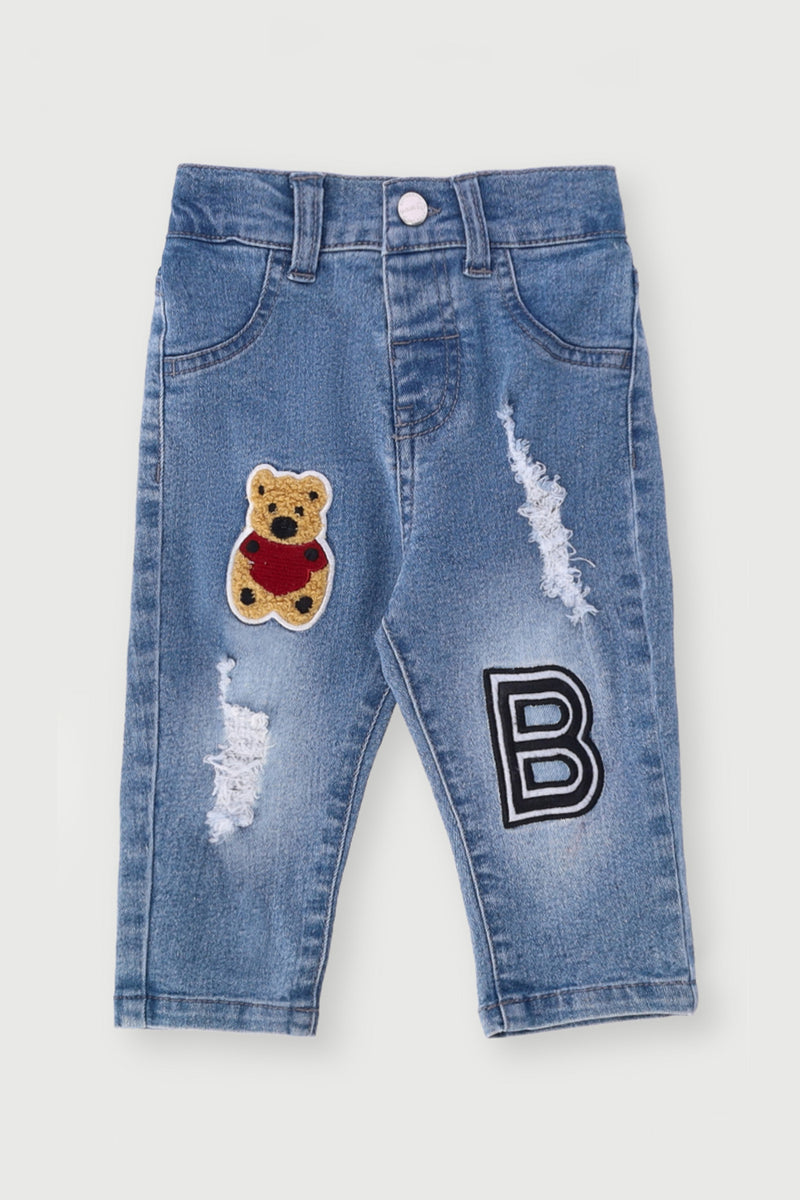 Baby Boys Fashion Teddy Denim - Blue