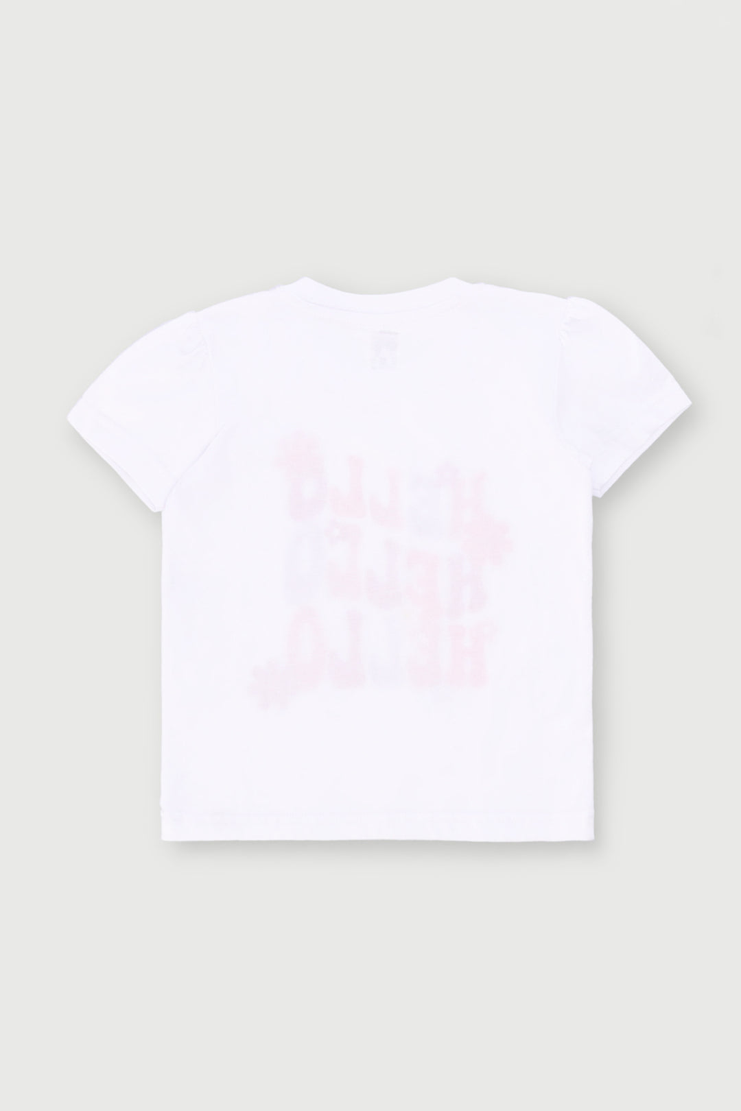 Pre-Girls Hello Print Tee - White
