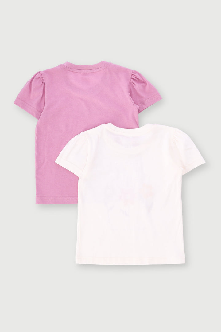 Pre-Girls 2 Pack Cute Moments Tees - Mauve
