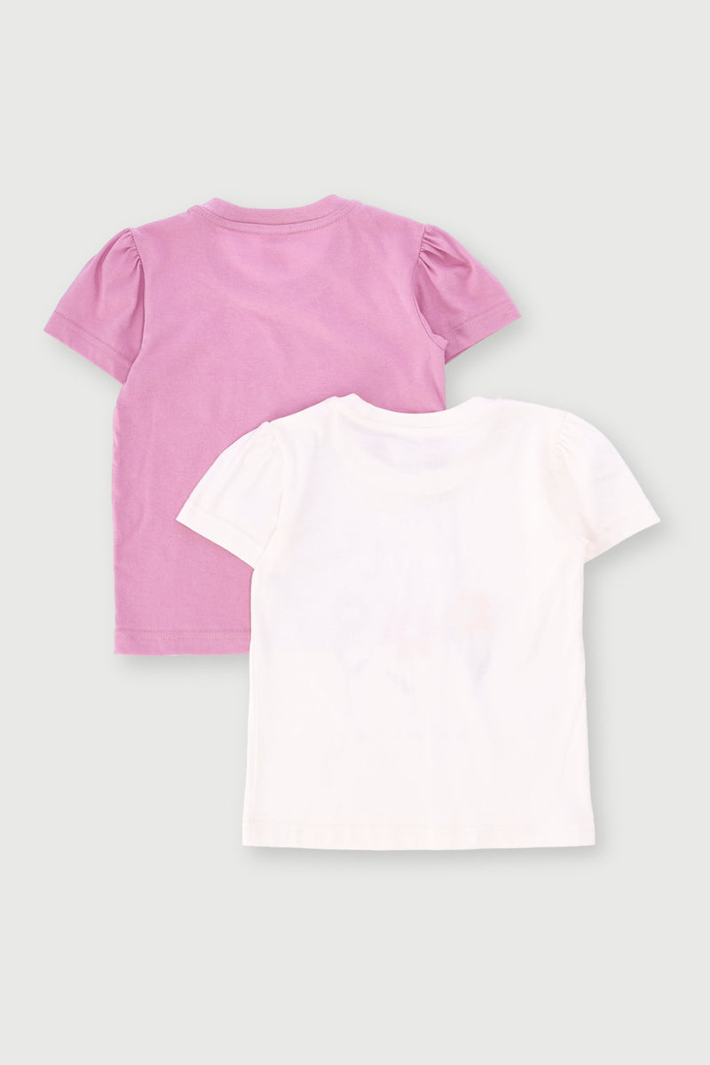 Pre-Girls 2 Pack Cute Moments Tees - Mauve