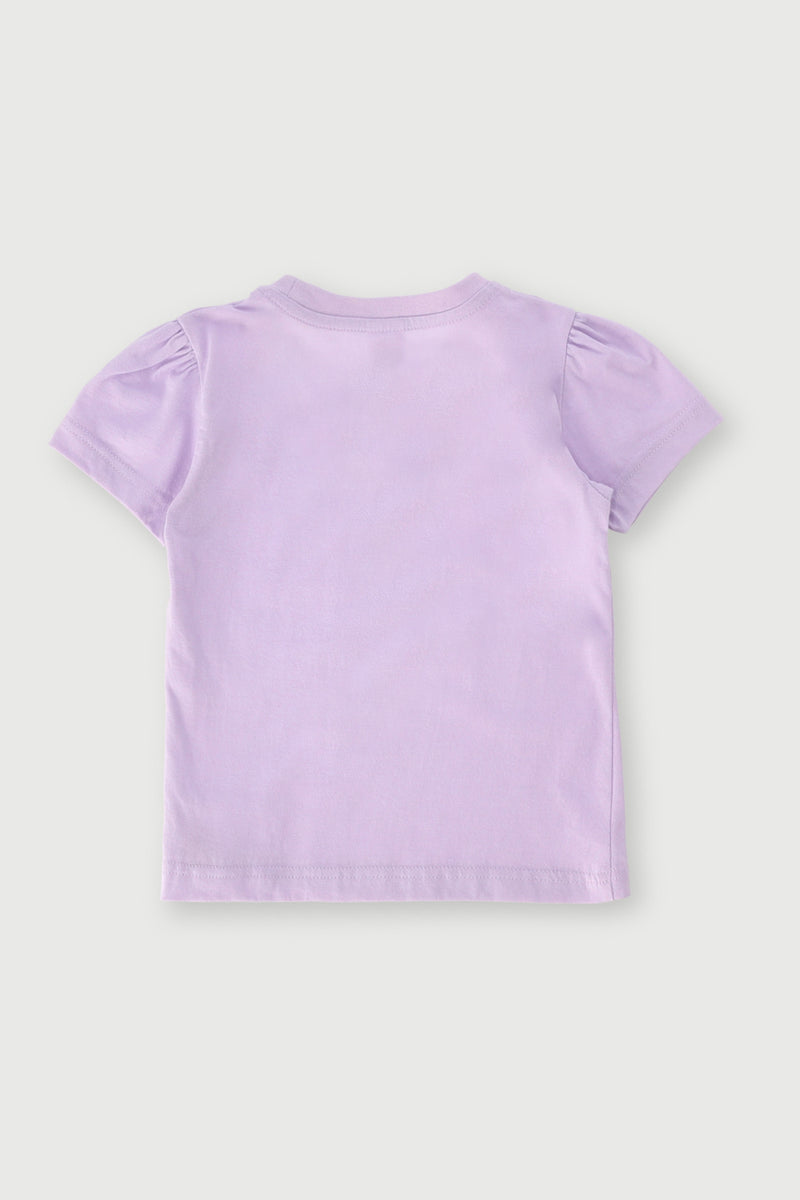 Pre-Girls Sister Print Tee - Lilac