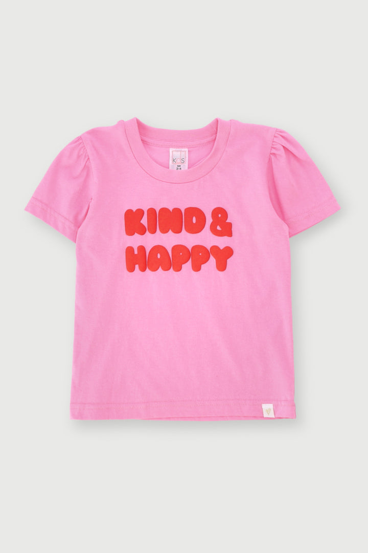 Pre-Girls Kind Print Tee - Pink