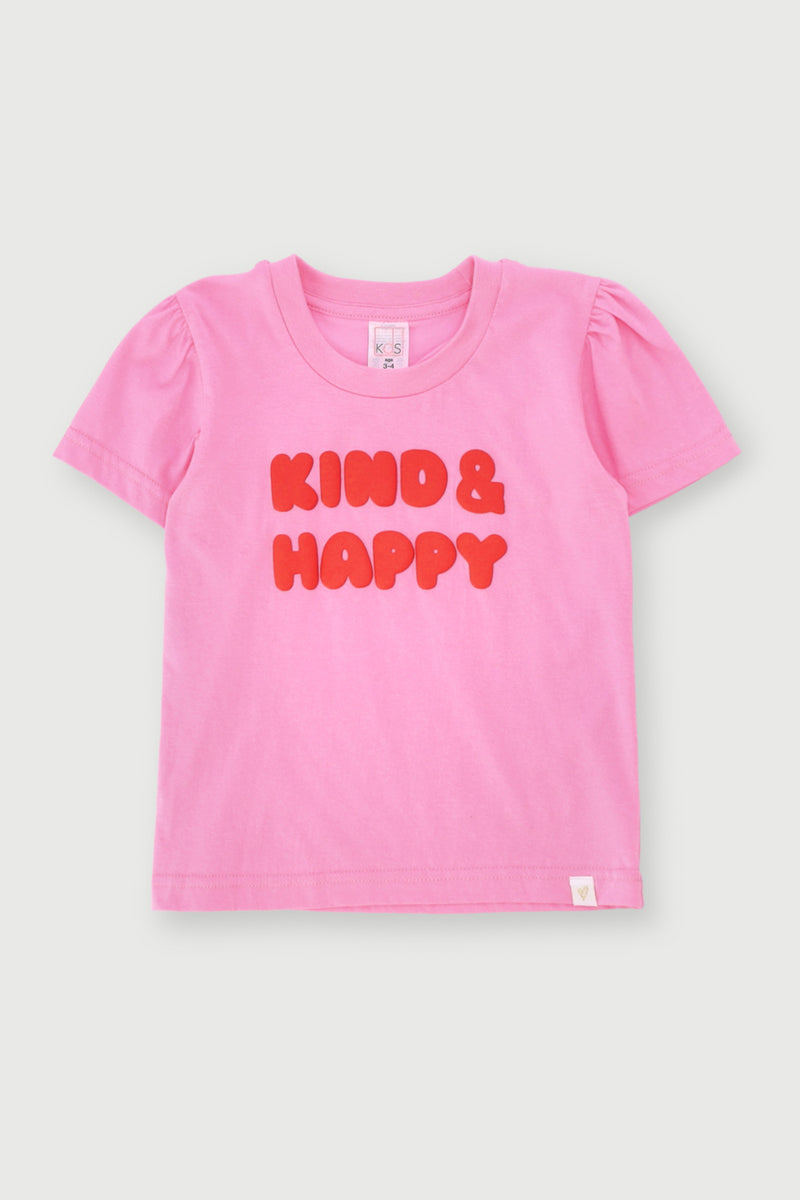 Pre-Girls Kind Print Tee - Pink
