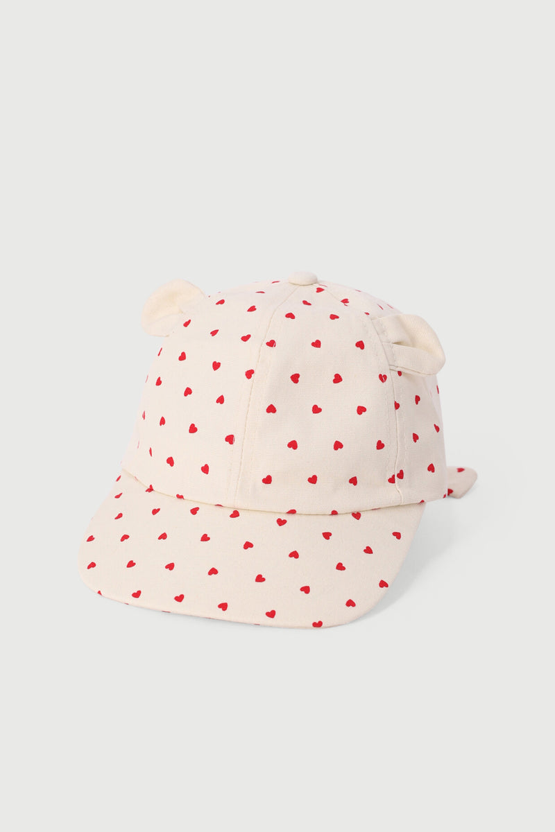 3D Cat Peak Hat - Cream