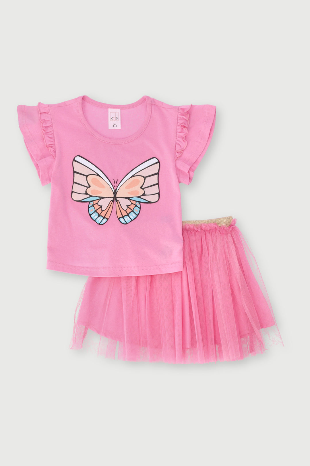 Pre-Girls Sparkle Mesh Butterfly Party Set - Pink