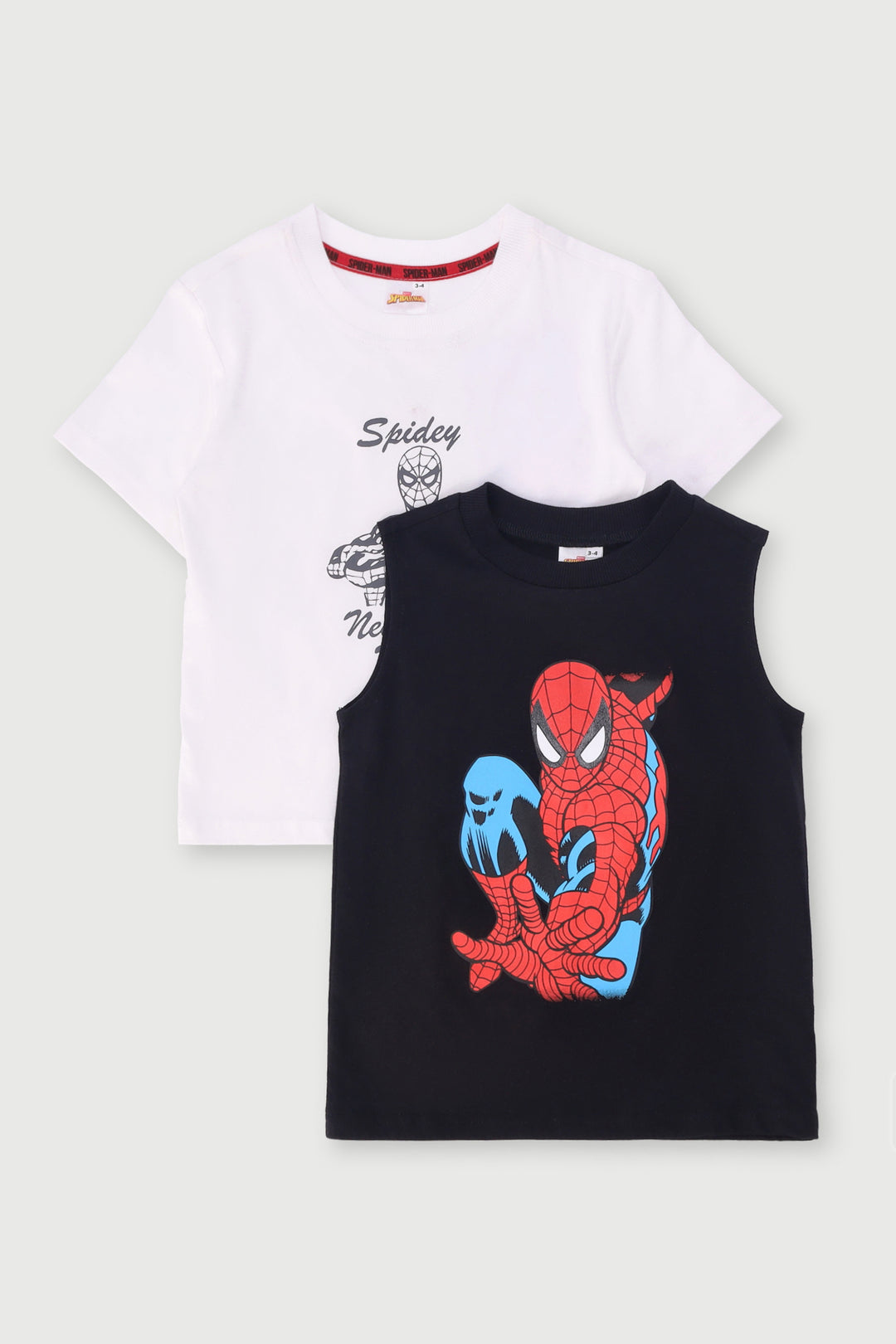 Pre-Boys 2 Pack Spiderman Tee - Black/White