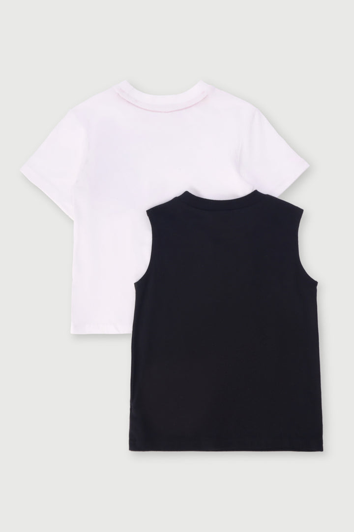 Pre-Boys 2 Pack Spiderman Tee - Black/White
