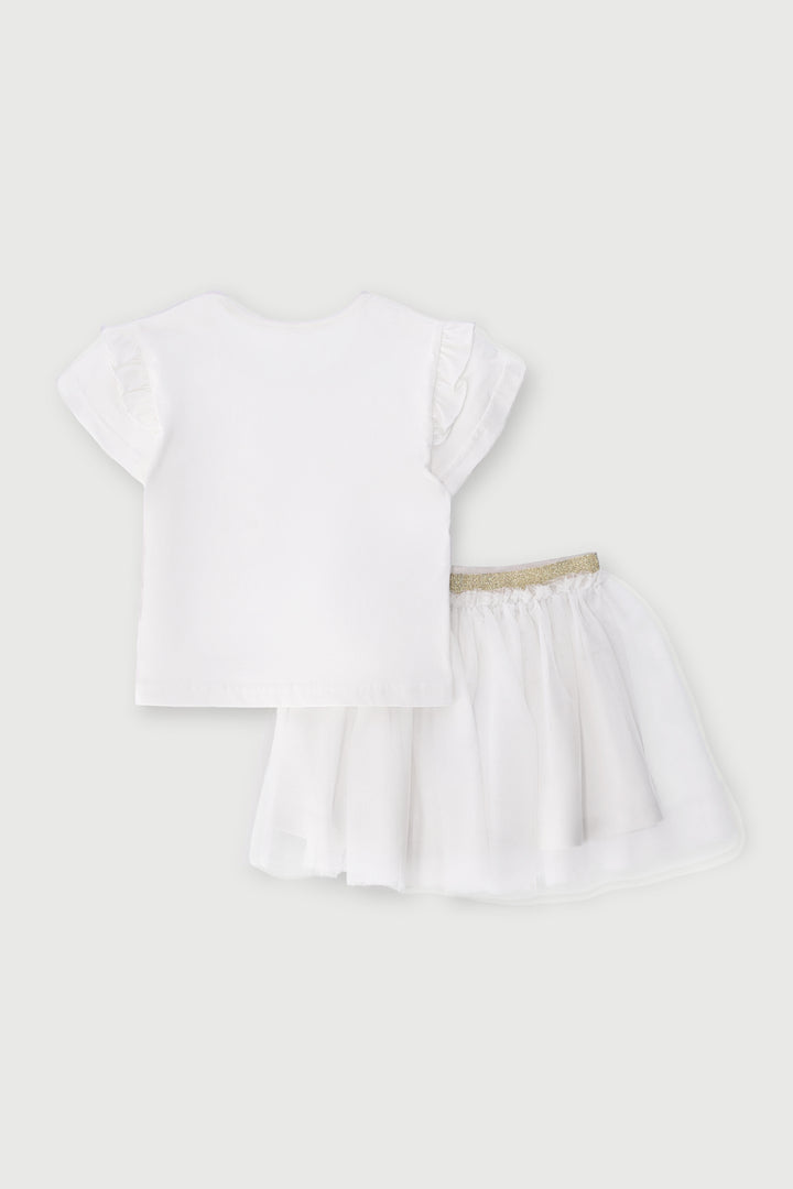 Pre-Girls Love Mesh Party Set - Cream