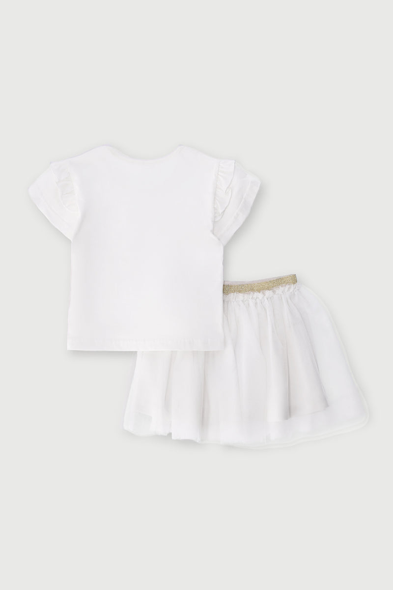 Pre-Girls Love Mesh Party Set - Cream
