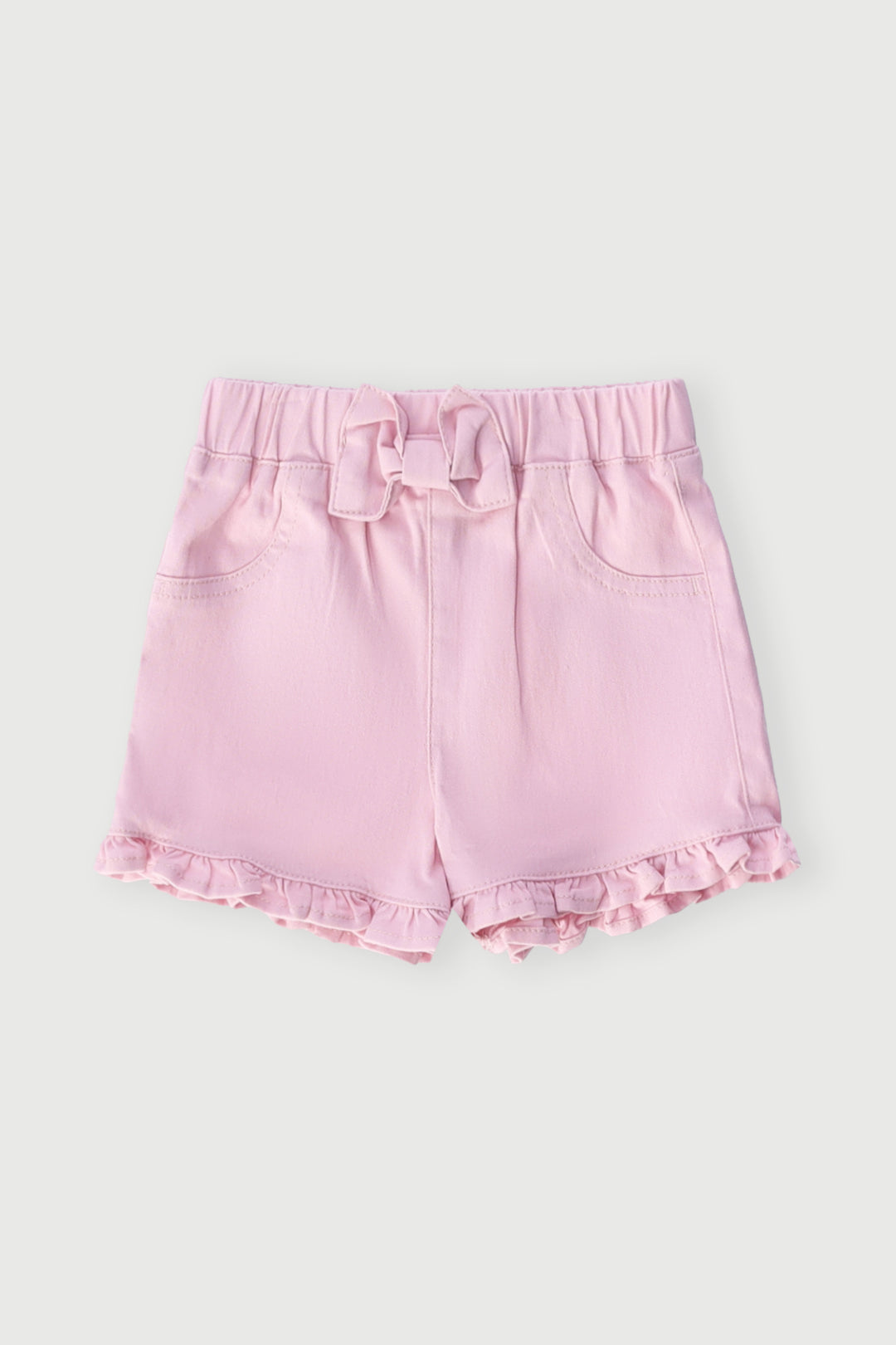 Baby Girls Woven Frills Shorts - Pink