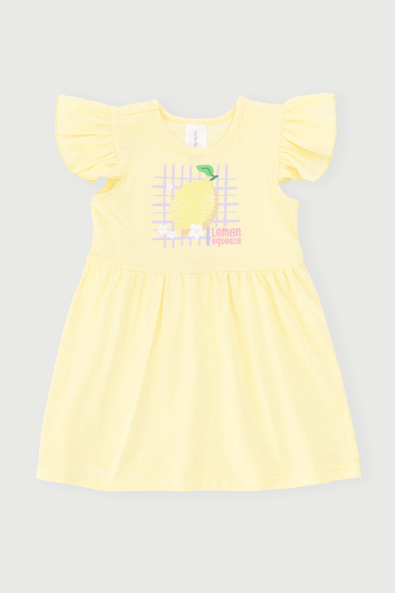 Baby Girls Lemon Dress - Yellow