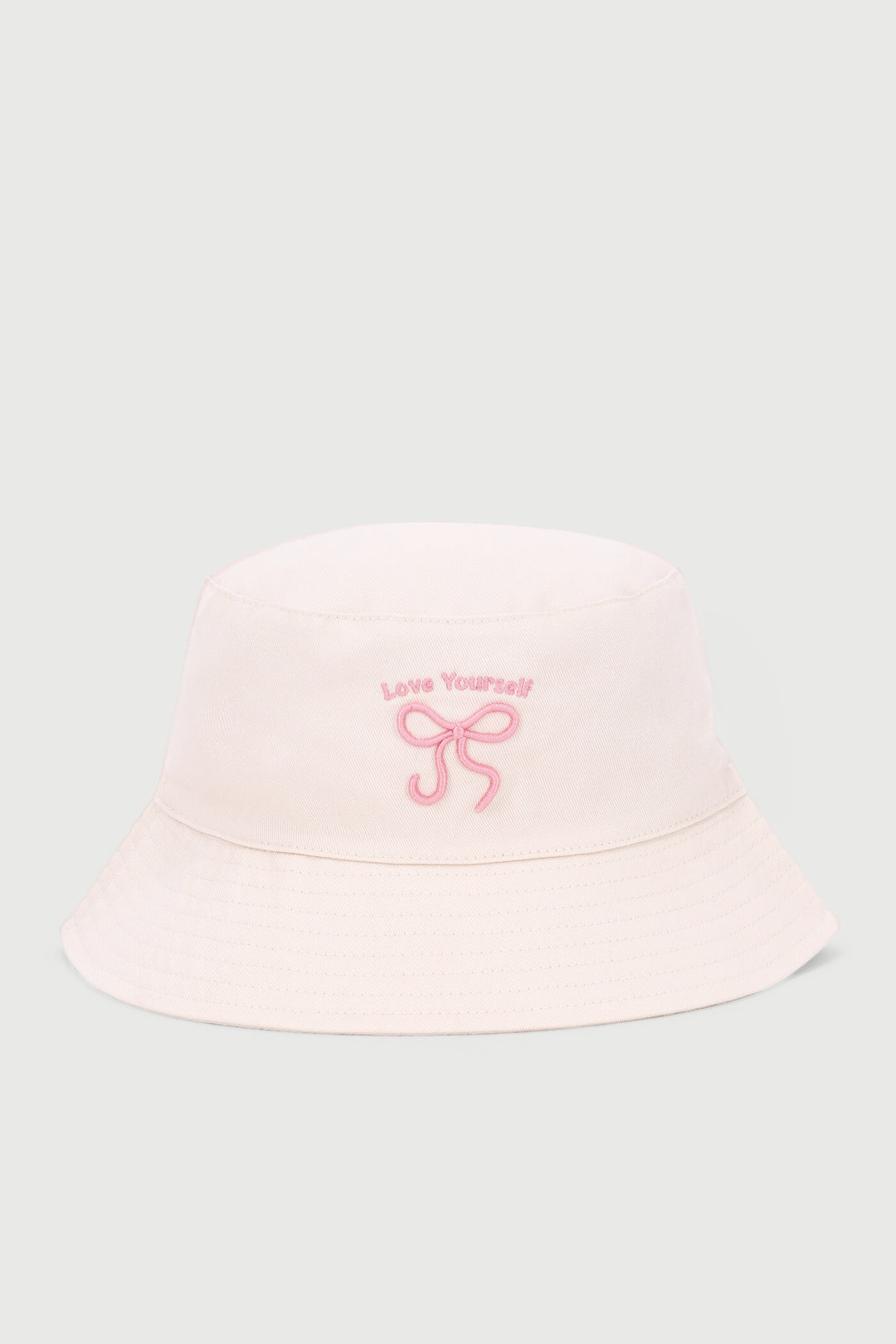 Girls Bow Bucket Hat - Cream
