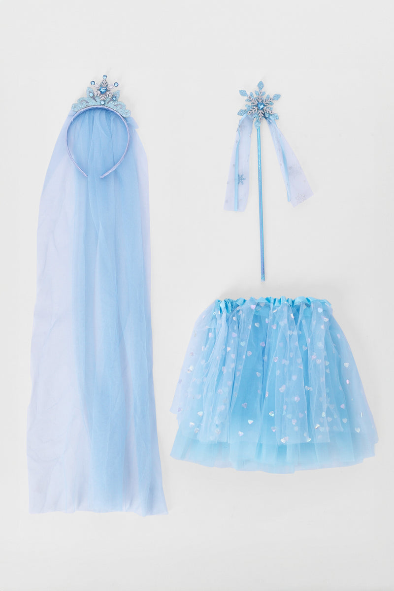 Pre-Girls Tutu Skirt: Aliceband & Wand Set - Blue