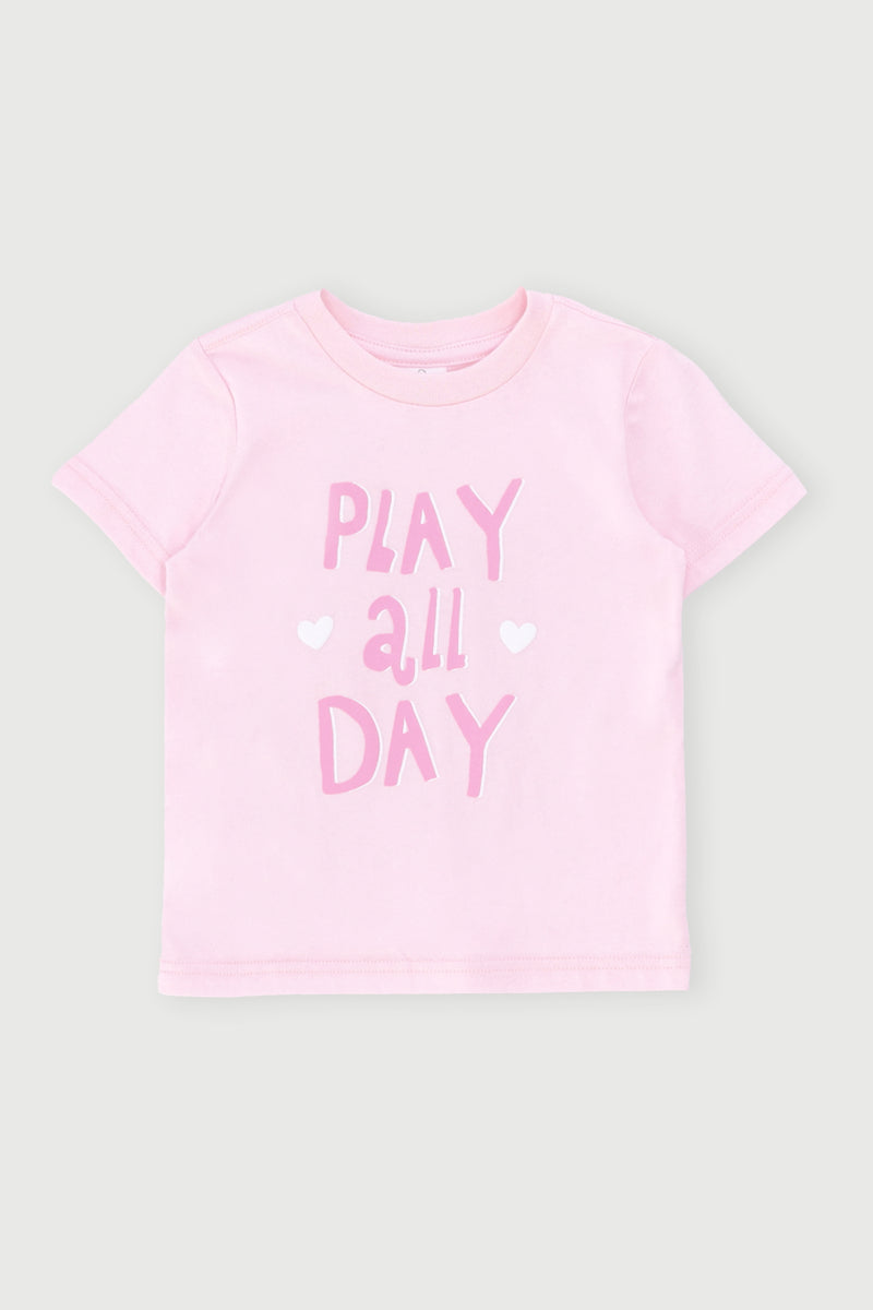 Baby Girls Play All Day Tee - Pink
