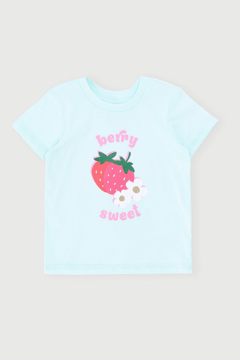 Baby Girls Berry Sweet Tee - Blue