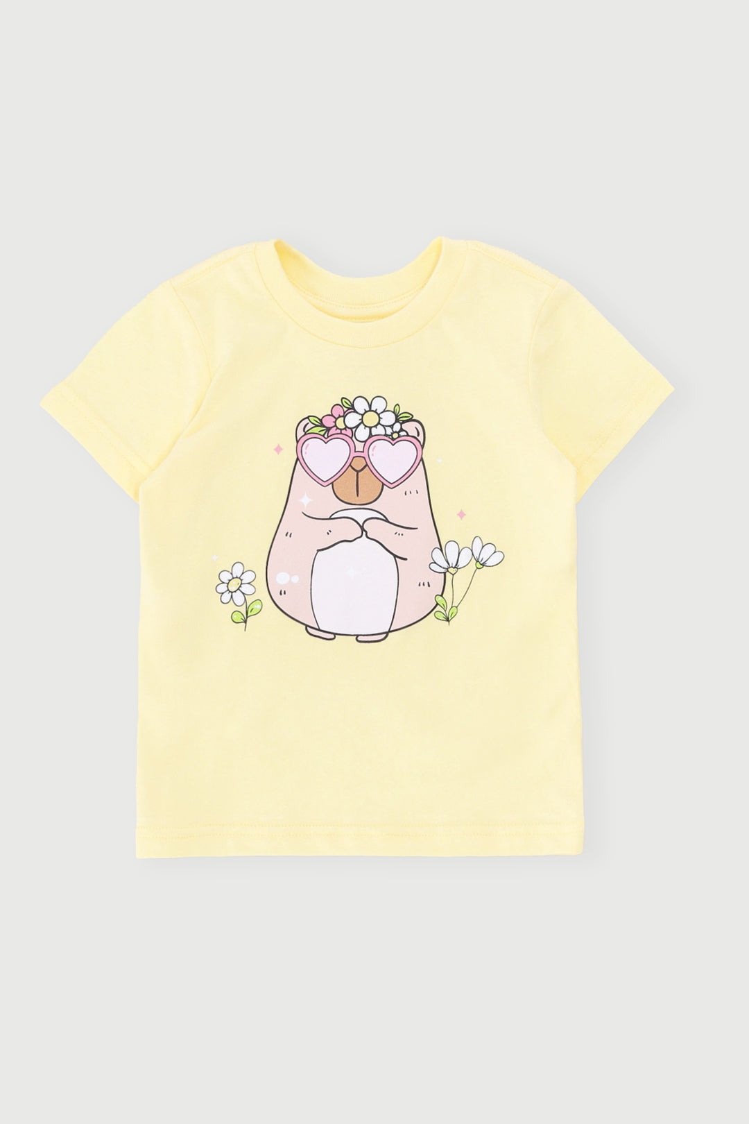 Baby Girls Capybara Tee - Yellow