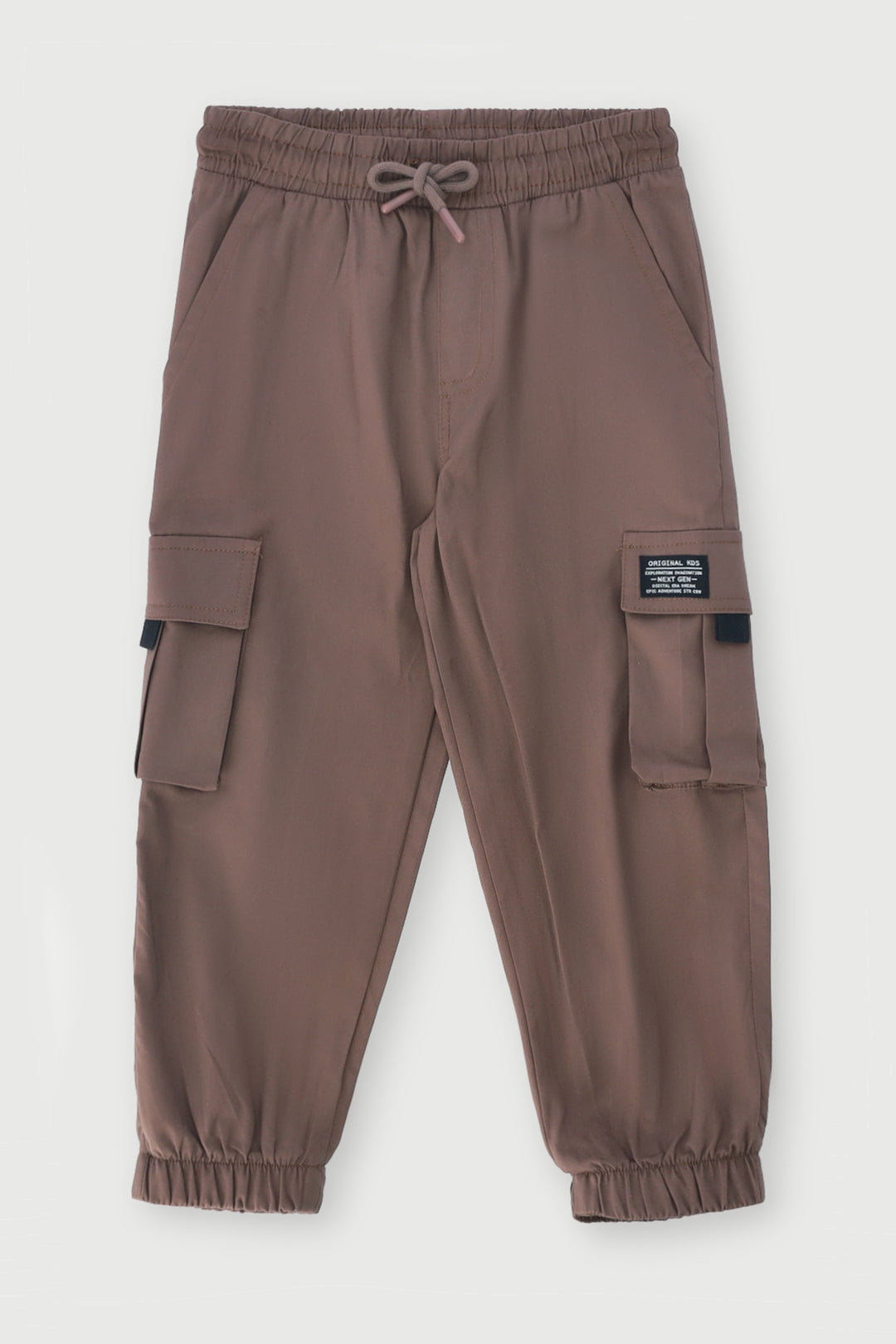 Pre-Boys Cotton Twill Cargo Jogger - Brown