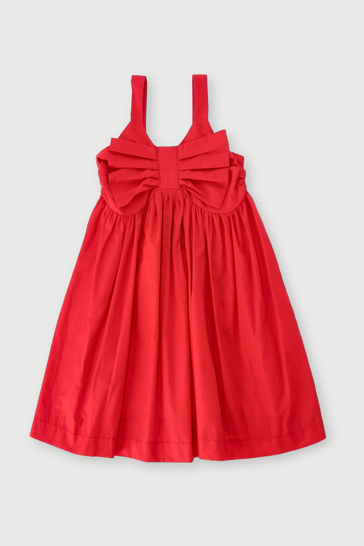 Pre-Girls Poplin Dress - Red