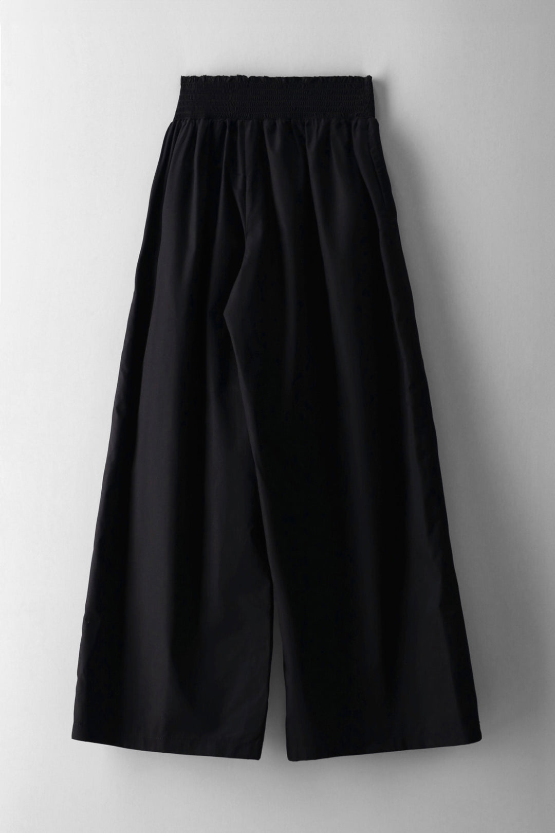 Girls Wideleg Shirred Waist Pants - Black