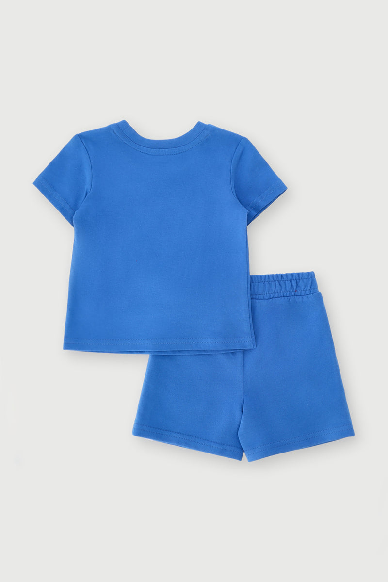 Baby Boys Bluey Tee & Unbrushed Short Set - Blue