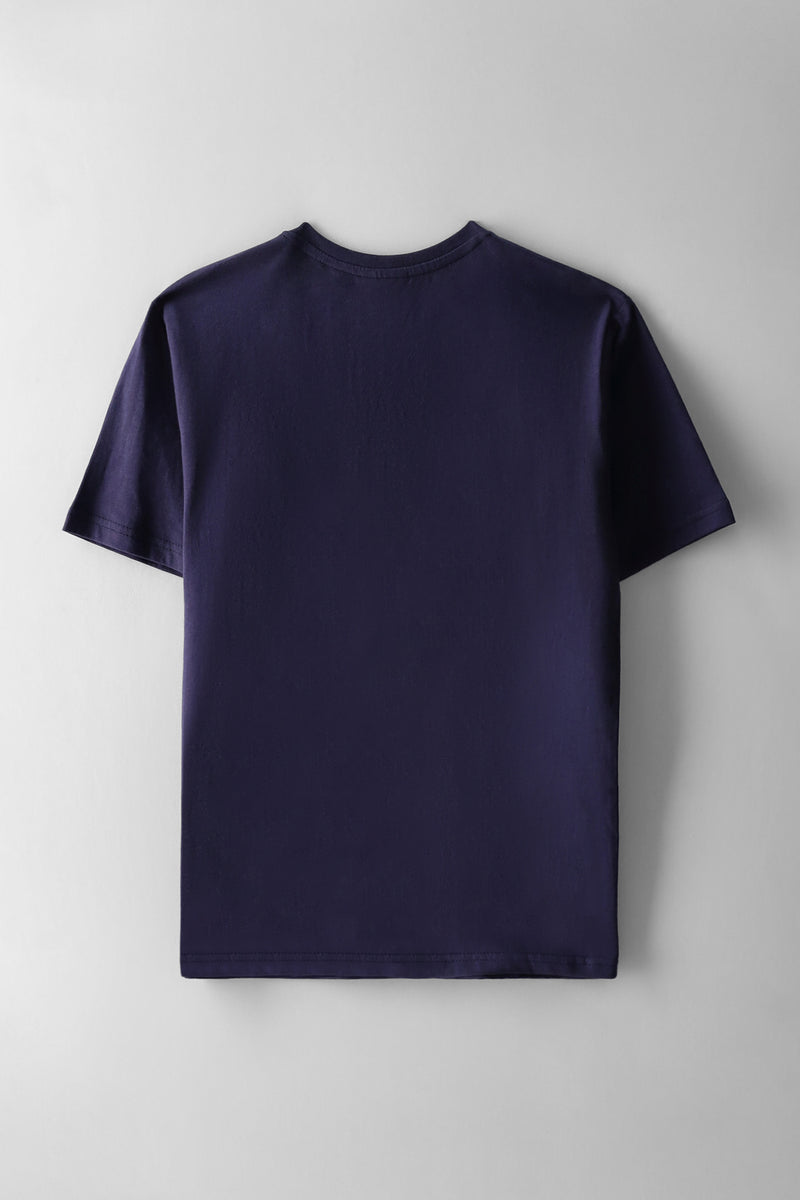Boys Soccer Goal Print T-Shirt - Navy