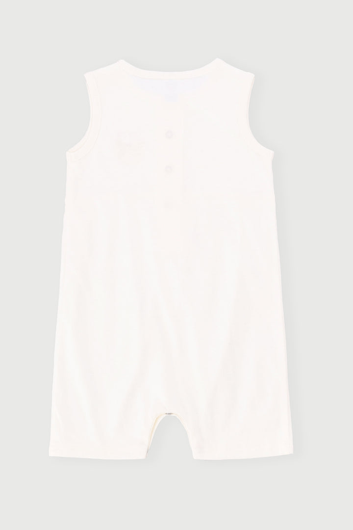 Baby Girls Teddy Bear Romper - Cream