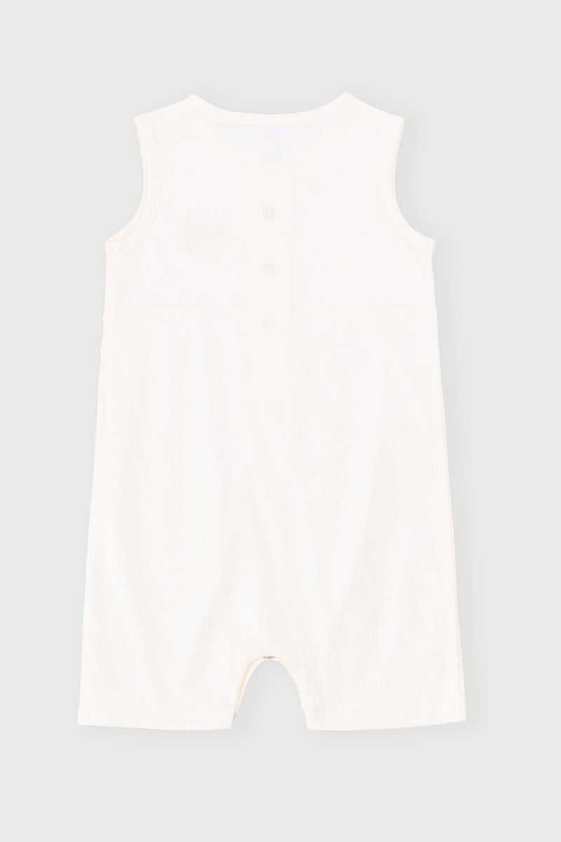 Baby Girls Teddy Bear Romper - Cream