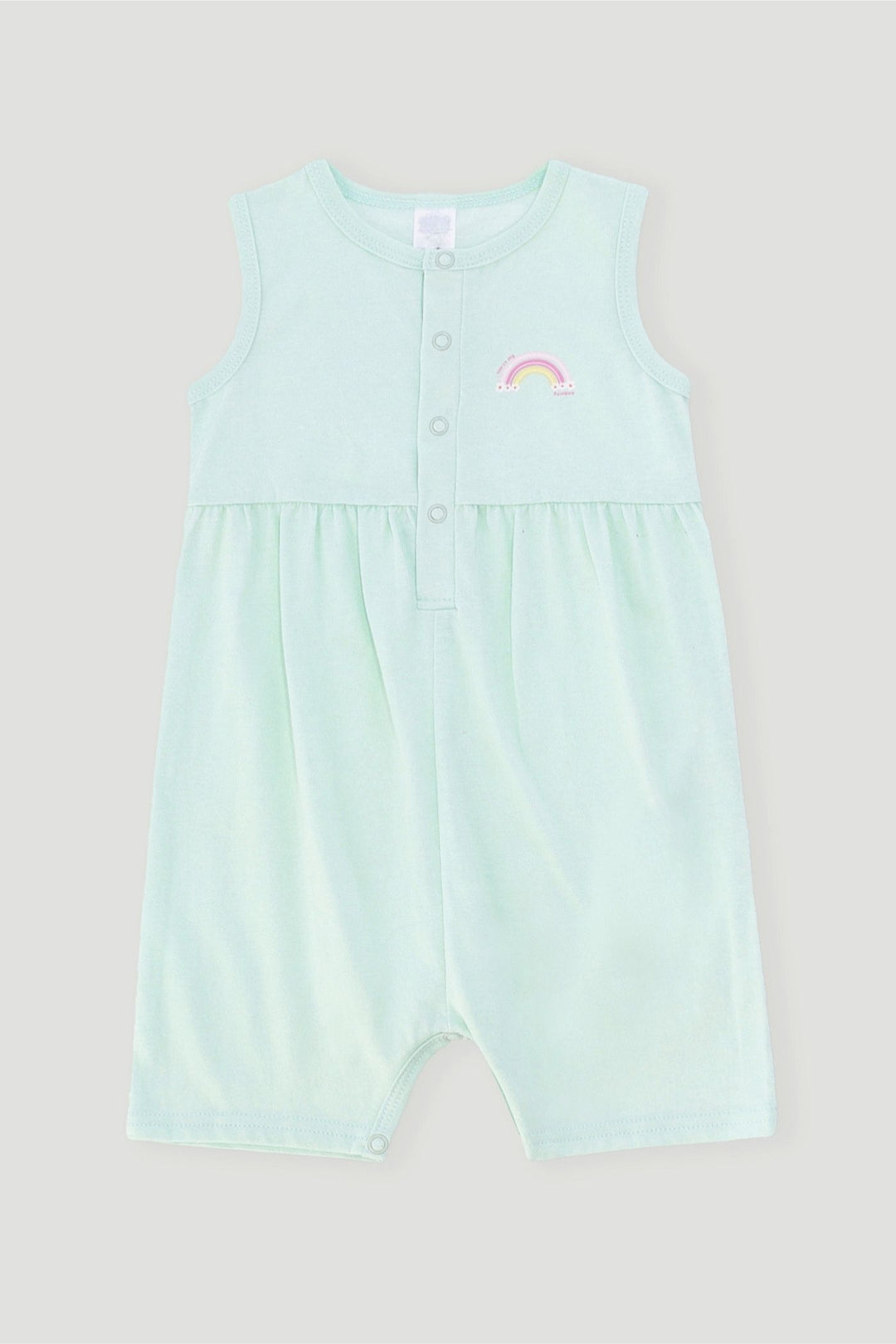 Baby Girls Rainbow Romper - Mint