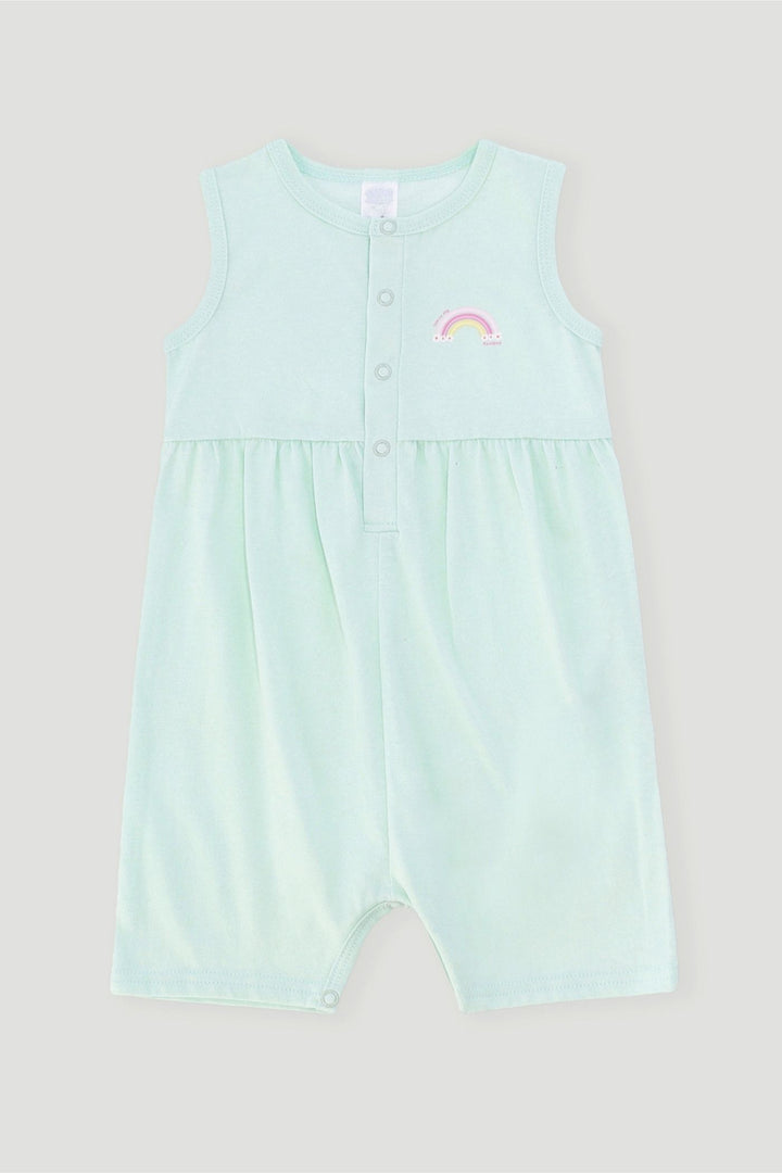 Baby Girls Rainbow Romper - Mint