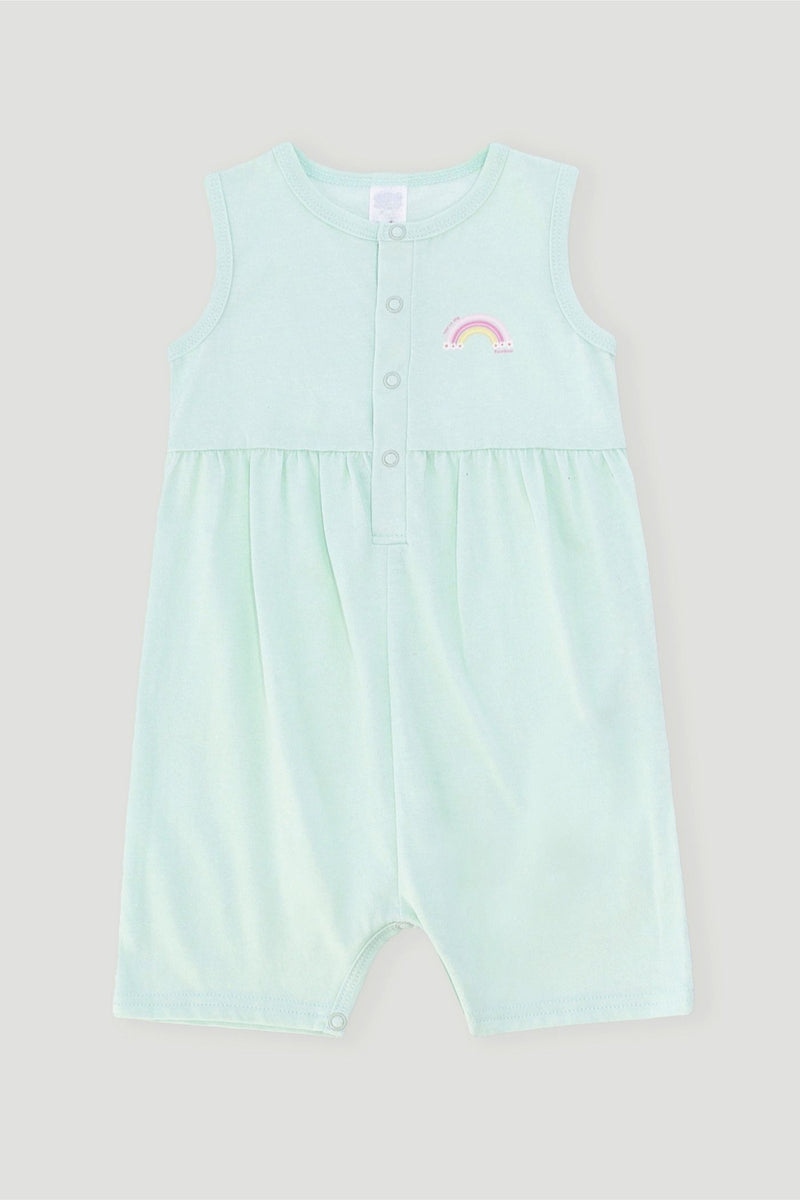 Baby Girls Rainbow Romper - Mint