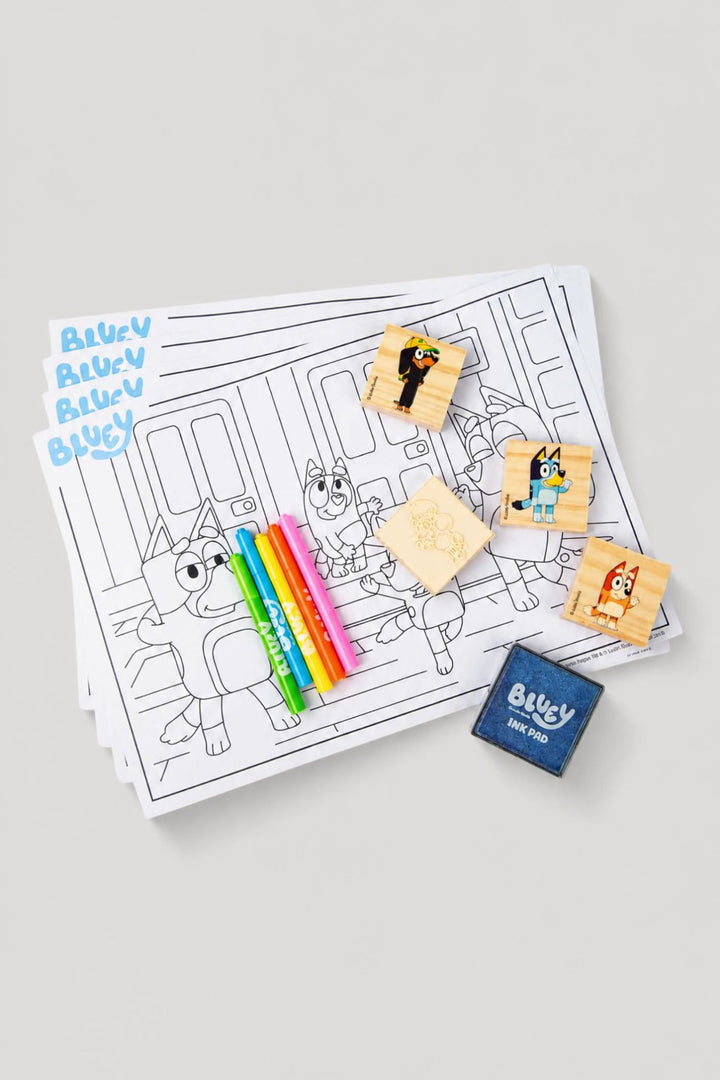 Bluey Wooden Stamps Activity Set - Blue