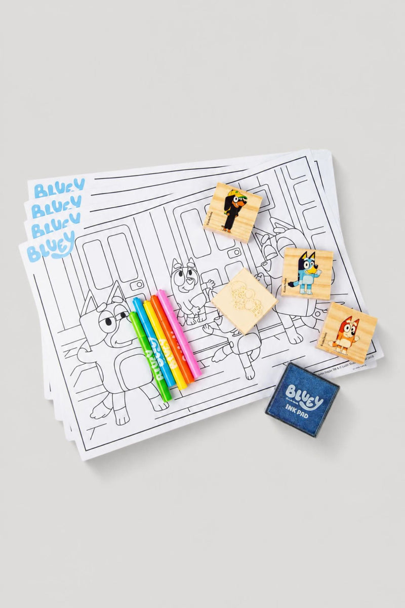 Bluey Wooden Stamps Activity Set - Blue