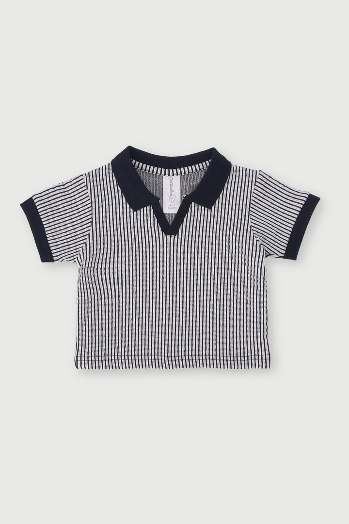 Baby Boys Johnny Collar Golfer - Black