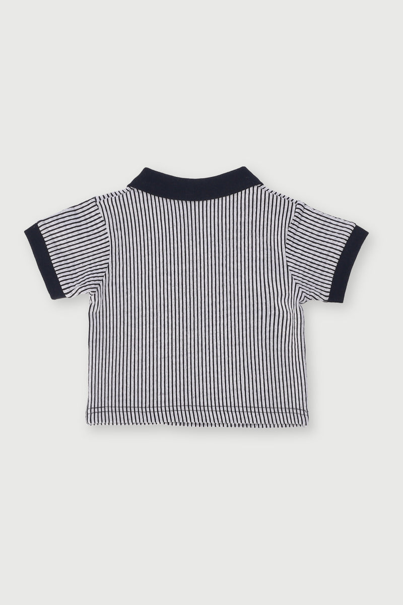 Baby Boys Johnny Collar Golfer - Black