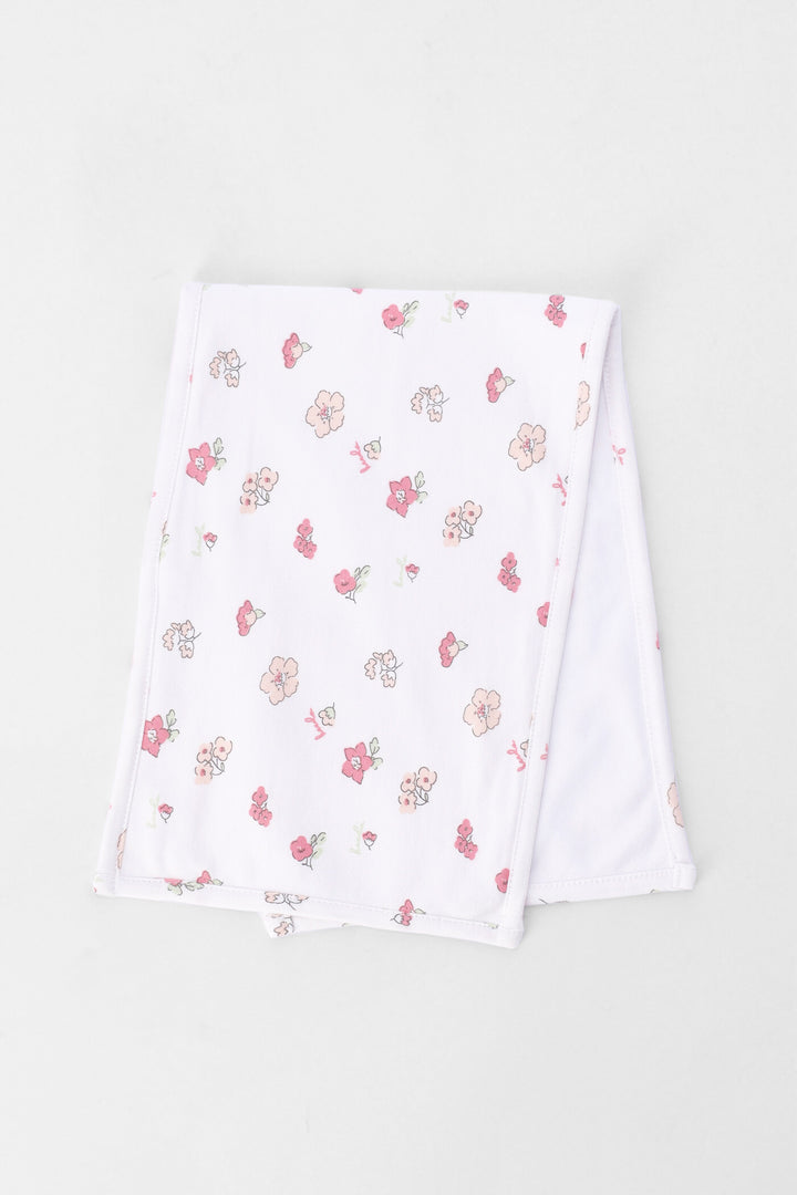 Baby Girls Keedo Burp Cloth - White