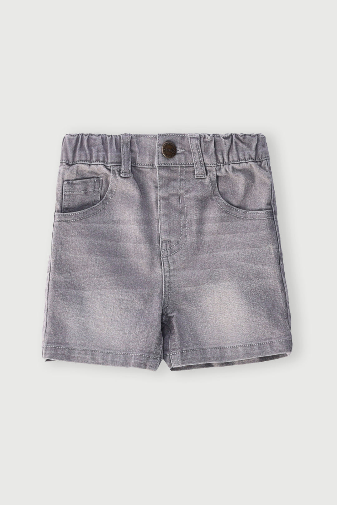 Baby Boys Denim Short - Grey