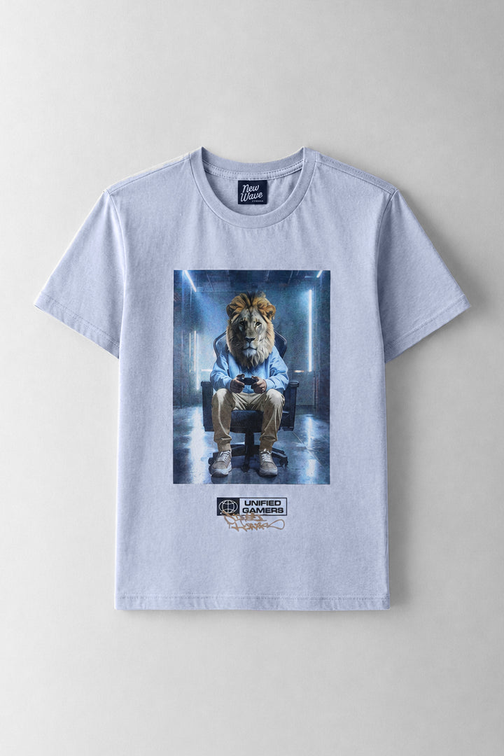 Boys Printed T-Shirt - Light Blue